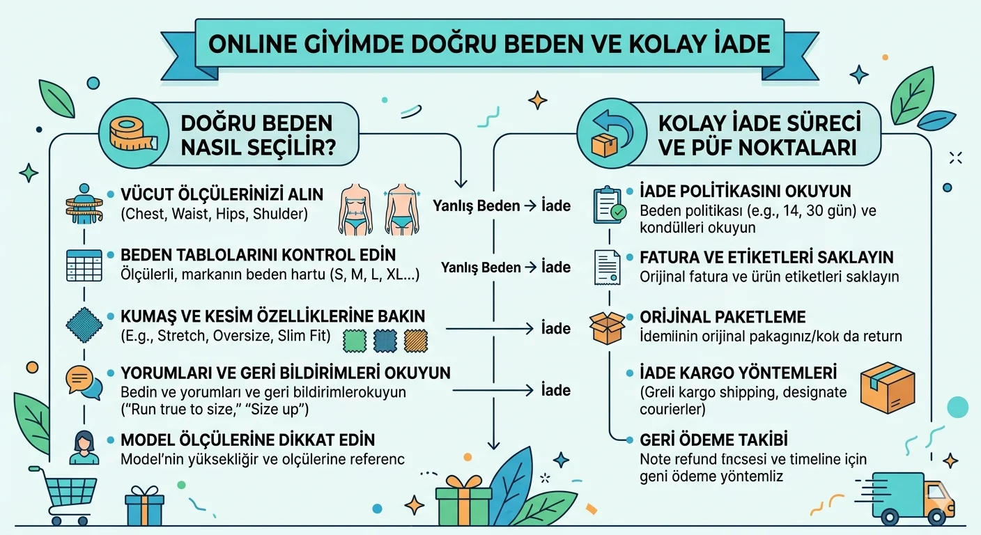 Online Giyimde Doğru Beden ve Kolay İade: Bilmeniz Gerekenler