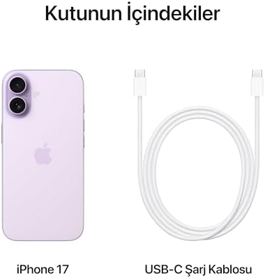 Apple iPhone 17 512 GB: ProMotion teknolojisine sahip 6.3 inç ekran, A19 Çip, Daha Pratik Grup Selfie’leri İçin Yeni Center Stage Ön Kamera, Çizilmelere Karşı Daha Dayanıklı; Lavanta - Görsel 7