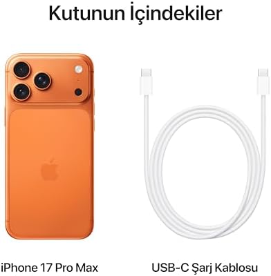 Apple iPhone 17 Pro Max 512 GB:ProMotion teknolojisine sahip 6.9 inç ekran, A19 Pro Çip, Bir iPhone’da Şimdiye Kadarki En İyi Pil Ömrü, Pro Fusion Kamera Sistemi, Center Stage Ön Kamera;Kozmik Turuncu - Görsel 7