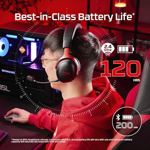 HyperX Cloud III S Wireless Black-Red Gaming Headset Kablosuz Oyuncu Kulaklığı - Görsel 3