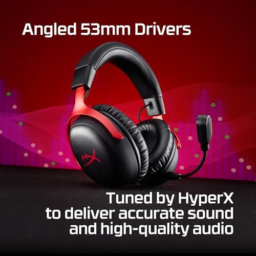 HyperX Cloud III S Wireless Black-Red Gaming Headset Kablosuz Oyuncu Kulaklığı - Görsel 5
