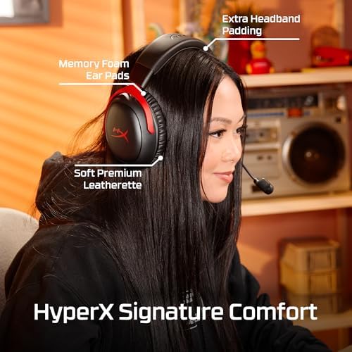 HyperX Cloud III S Wireless Black-Red Gaming Headset Kablosuz Oyuncu Kulaklığı - Görsel 6