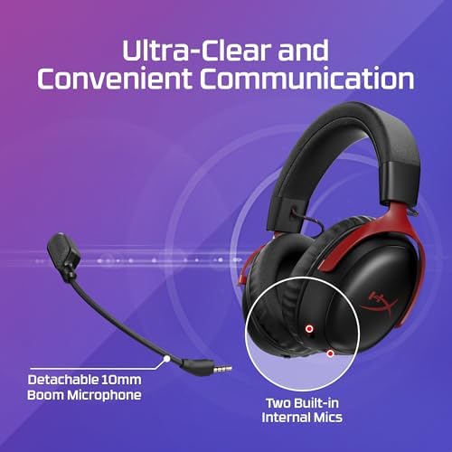 HyperX Cloud III S Wireless Black-Red Gaming Headset Kablosuz Oyuncu Kulaklığı - Görsel 7
