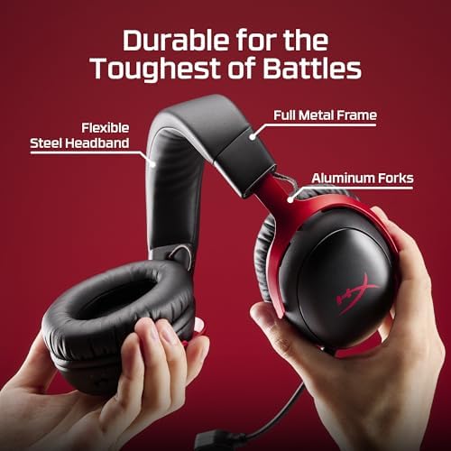 HyperX Cloud III S Wireless Black-Red Gaming Headset Kablosuz Oyuncu Kulaklığı - Görsel 8