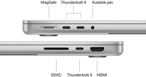 Apple MacBook Pro Laptop: M5 çip, 14.2 inç Liquid Retina XDR Ekran, Apple Intelligence için tasarlandı, 16 GB Birleşik Bellek, 512 GB SSD Depolama; Gümüş Rengi - Görsel 6
