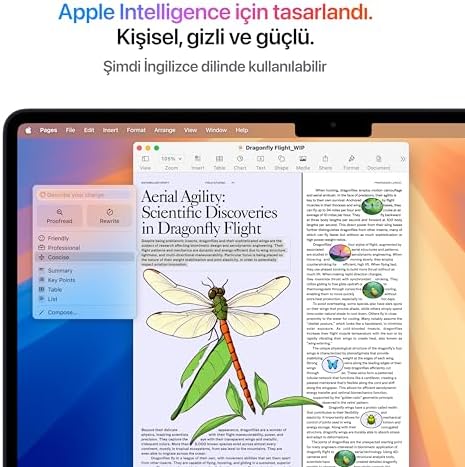 Apple 2025 M4 çipli 13 inç MacBook Air Laptop: 13.6 inç Liquid Retina Ekran, 16GB Birleşik Bellek, 256 GB SSD Depolama, 12MP Center Stage Kamera, Touch ID; Gece Yarısı - Görsel 5