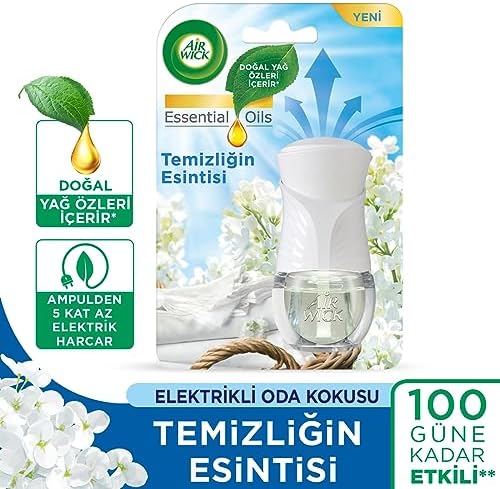 Air Wick Elektrikli Oda Kokusu Esansiyel Yağlar Cihaz + Yedek Şişe Temizliğin Esintisi - Görsel 3