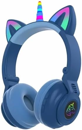 Polham Unicorn 94Db Güvenli Ses Limitli Yumuşak Kulak pedli Bluetooth Kulaklık Çocuk Kulaklığı Uzun Şarjlı Mavi - Görsel 2