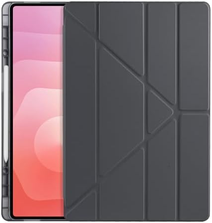 Samsung Galaxy Tab S11 Ultra Kılıf Silikon Kalem Bölmeli Standlı Tablet Kılıf Siyah - Görsel 2