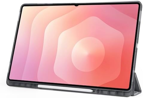 Samsung Galaxy Tab S11 Ultra Kılıf Silikon Kalem Bölmeli Standlı Tablet Kılıf Siyah - Görsel 5