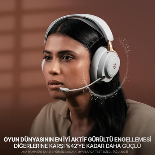 SteelSeries Arctis Nova Elite Hi-Res Wireless Gaming Kulaklık - Sage Gold - Görsel 7