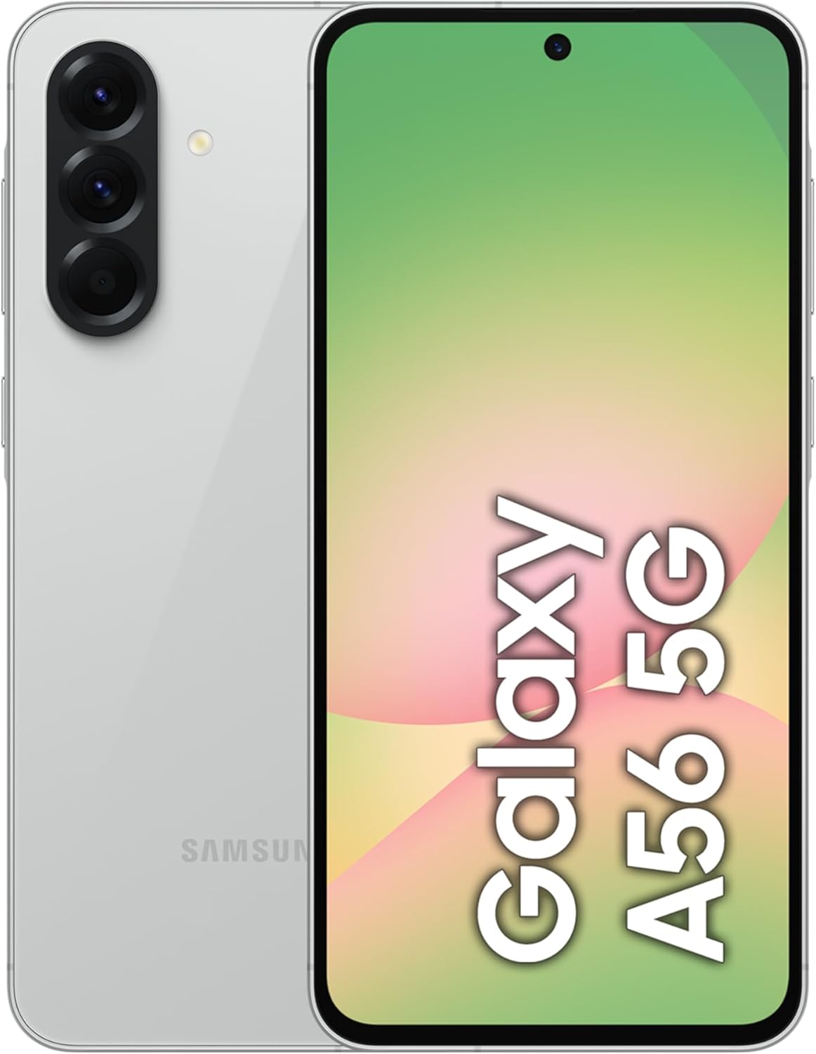 Samsung Galaxy A56 5G, Android Akıllı Telefon, 256GB Depolama, 8GB RAM, Gri, 6x İşletim Sistemi Yükseltmesi, Büyük Ekran, Uzun Pil Ömrü, 8GB + 256GB