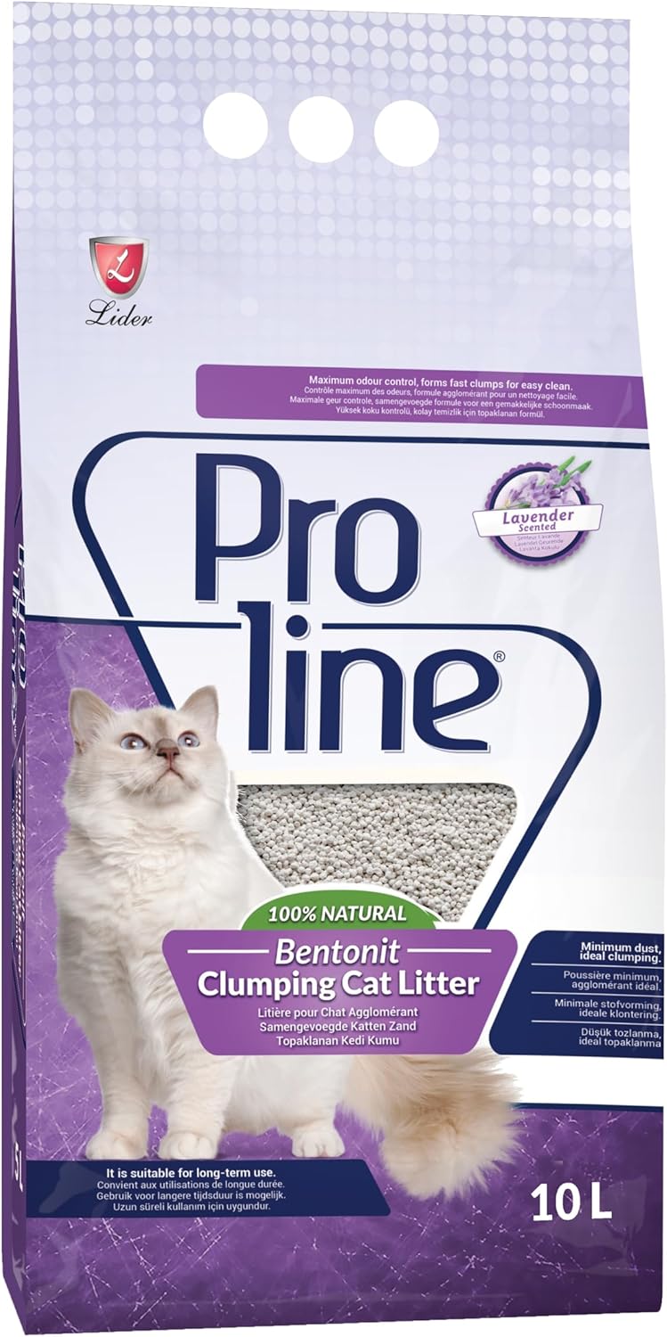 Proline Doğal Topaklanan İnce Taneli Lavanta Kokulu Kedi Kumu 10 Lt - Görsel 1