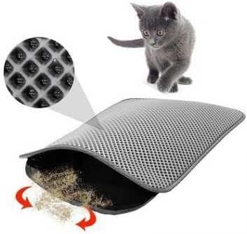 Miapet Elekli Kedi Tuvalet Önü Paspası 60 x 45 cm GRİ - Görsel 3