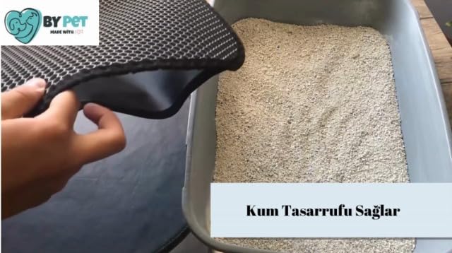 Miapet Elekli Kedi Tuvalet Önü Paspası 60 x 45 cm GRİ - Görsel 8