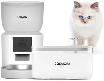 Xenon Smart Akıllı Otomatik Kedi Köpek Mama Kabı Programlanabilir Besleme Kasesi ve Su Pınarı Sebili 2'li Pet Ürünleri Evcil Hayvan Başlangıç Seti - Görsel 2
