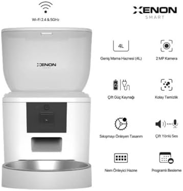 Xenon Smart Akıllı Otomatik Kedi Köpek Mama Kabı Programlanabilir Besleme Kasesi ve Su Pınarı Sebili 2'li Pet Ürünleri Evcil Hayvan Başlangıç Seti - Görsel 3