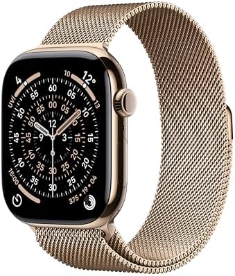Apple Watch Series 11 GPS + Cellular 46 mm Altın Rengi Titanyum Kasa Akıllı Saat ve Altın Rengi Milano Loop - M/L. Uyku Skoru, Fitness Takibi, Sağlık İzleme, Hep Açık Ekran - Görsel 2