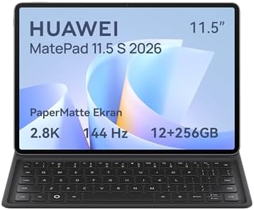 HUAWEI MatePad 11.5 S 2026 Yeni Tablet, 2.8K 144 Hz Ultra Net PaperMatte Ekran, 12 GB RAM + 256 GB Depolama, 8800 mAh Batarya, 40 W SuperCharge, Wi-Fi 6+, HUAWEI Notes, Ayrılabilir Klavye, Gri - Görsel 2