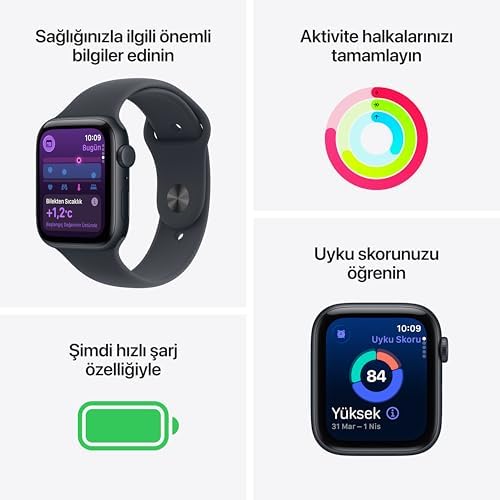 Apple Watch SE 3 GPS + Cellular 40 mm Yıldız Işığı Alüminyum Kasa Akıllı Saat ve Yıldız Işığı Spor Kordon - S/M. Fitness ve Uyku Takibi, Kalp Atış Hızı Takibi, Hep Açık Ekran, Suya Dayanıklı Tasarım - Görsel 3