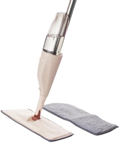 Porsima 13279 Deterjan Hazneli 360 Derece Dönebilen Sprey Mop Yedek Bezli Temizlik Paspası - Krem - Görsel 4