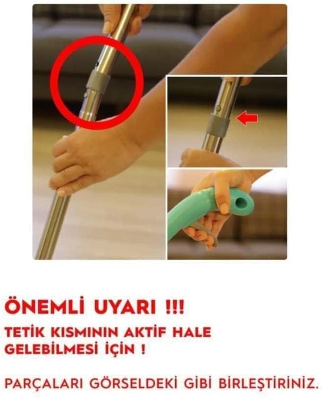 Makkam Home SPREY MOP 4 MİKROFİBER MOP (Krem) - Görsel 5