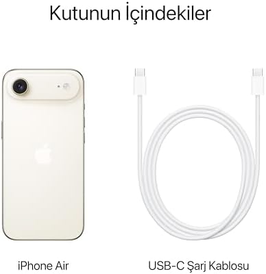 Apple iPhone Air 256 GB: Şimdiye Kadarki En İnce iPhone, 120 Hz’e kadar ProMotion teknolojisine sahip 6.5 inç ekran, Güçlü A19 Pro Çip, Center Stage Özellikli Ön Kamera; Uçuk Altın Rengi - Görsel 7