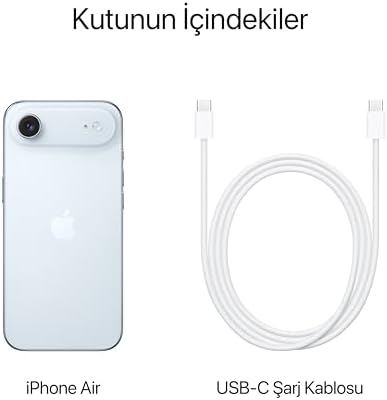Apple iPhone Air 512 GB: Şimdiye Kadarki En İnce iPhone, 120 Hz’e kadar ProMotion teknolojisine sahip 6.5 inç ekran, Güçlü A19 Pro Çip, Center Stage Özellikli Ön Kamera; Gök Mavisi - Görsel 7