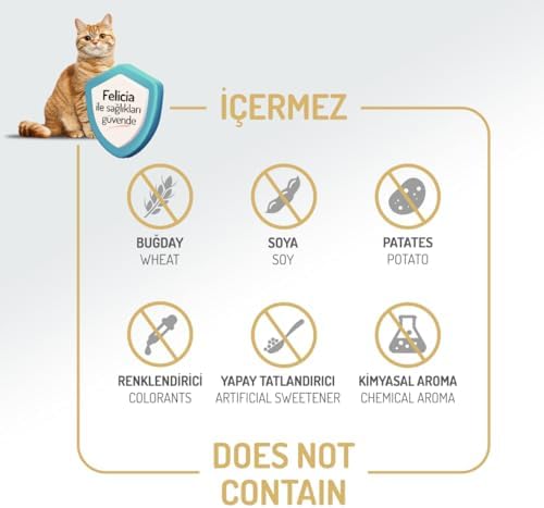 Felicia 5 Kg Kolajenli Somonlu Az Tahıllı Kısırlaştırılmış Kedi Maması HypoAllergenic Kedi Maması - Görsel 4