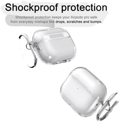 Soft Yumuşak Şeffaf Esnek Silikon Airpods Pro 3 ile uyumlu Kulaklık Kılıfı ve Karabina Anahtarlık (Şeffaf, Airpods Pro 3) - Görsel 4