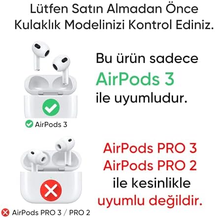 Minesk Airpods 3 için Ultra Şeffaf Silikon Kılıf Darbe Emici Köşeler ile Mükemmel Koruma ve Yüksek Kaliteli Taşıma Karabinalı (Şeffaf, Airpods 3 2021) - Görsel 3