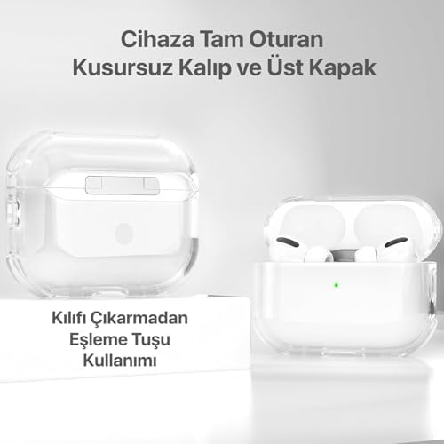 Minesk Airpods 3 için Ultra Şeffaf Silikon Kılıf Darbe Emici Köşeler ile Mükemmel Koruma ve Yüksek Kaliteli Taşıma Karabinalı (Şeffaf, Airpods 3 2021) - Görsel 7