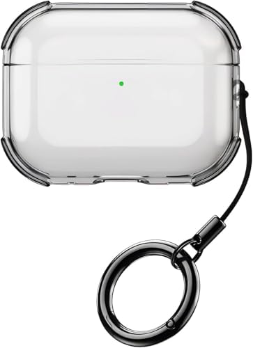Minesk Airpods PRO 3 için Ultra Şeffaf Silikon Kılıf Darbe Emici Köşeler ile Mükemmel Koruma ve Yüksek Kaliteli Taşıma Karabinalı Airpods Pro 3. Nesil Kılıfı (Gri Şeffaf, Airpods PRO 3) - Görsel 8